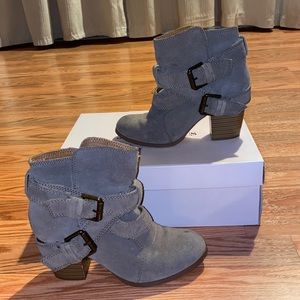 Tan heel booties